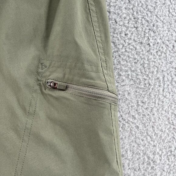 Eddie Bauer Rainier Capris Womens 16 Sprig Green Hiking Nylon Waterproof Camp - Picture 8 of 14